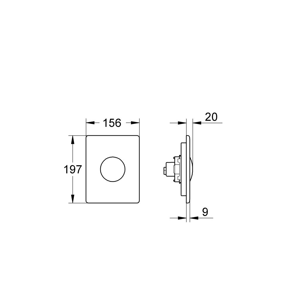 Панель смыва для унитаза GROHE Skate, 1 режим, нержавеющая сталь (38672SD0)