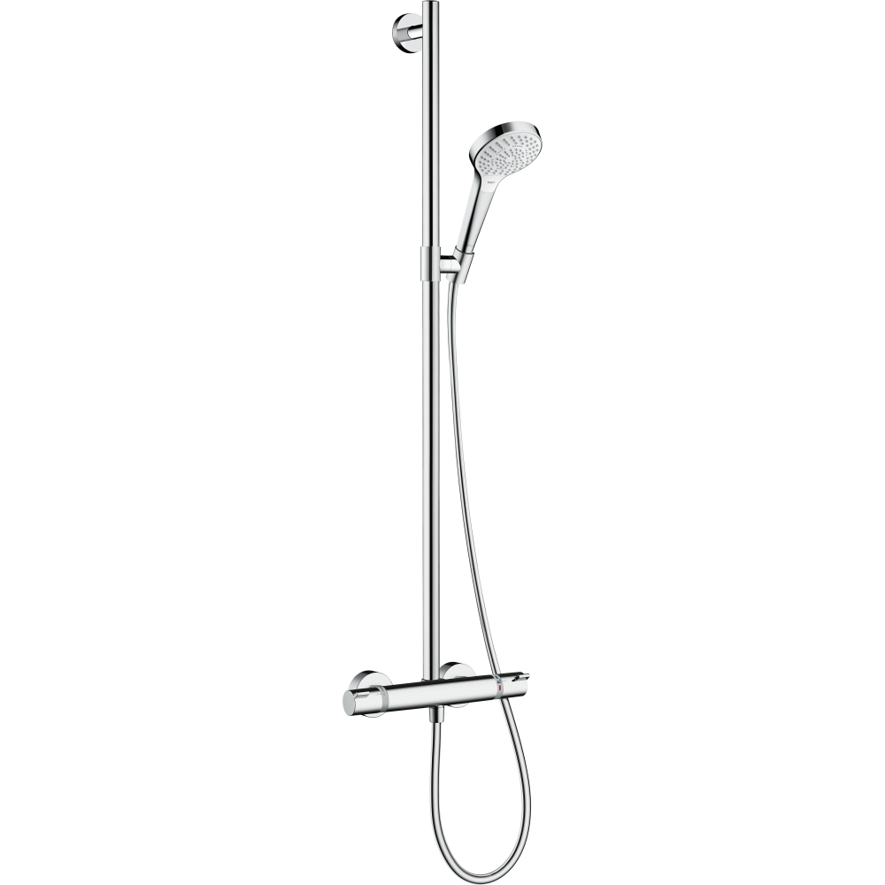 Душевая система hansgrohe Croma Select S SemiPipe Multi с термостатом 27247400, белый/хром