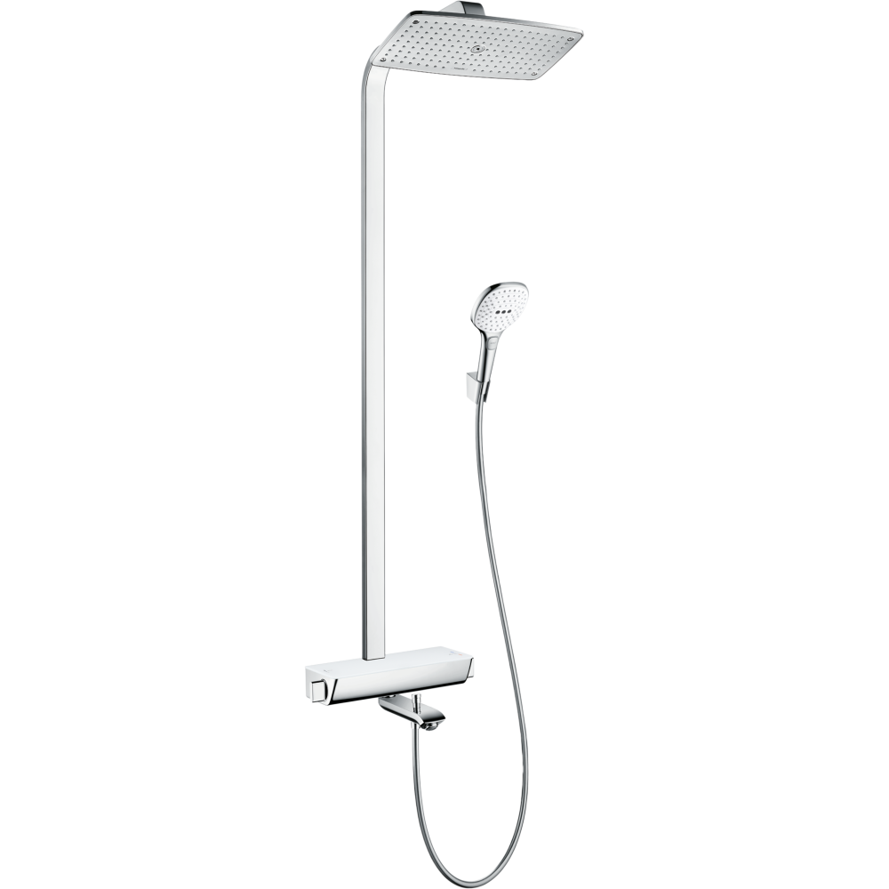 Душевая система hansgrohe Raindance E 360 1jet с термостатом для ванны 27113400, белый/хром