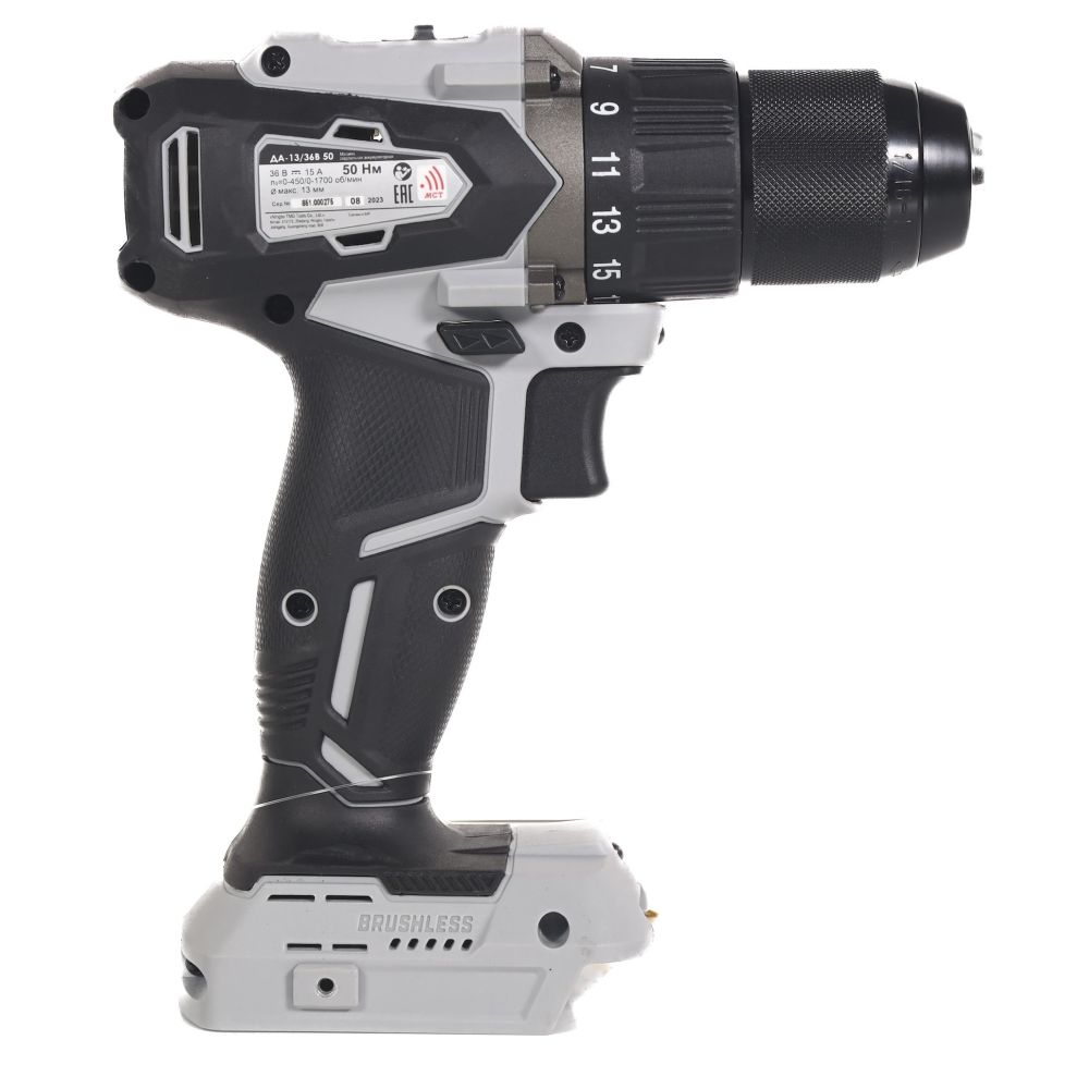 Аккумуляторная дрель-шуруповерт ИНТЕРСКОЛ ДА-13/36В 50, 36 В, 1700 об/мин, с АКБ 2.5 Ач и ЗУ (851.0.0.70-B25C)