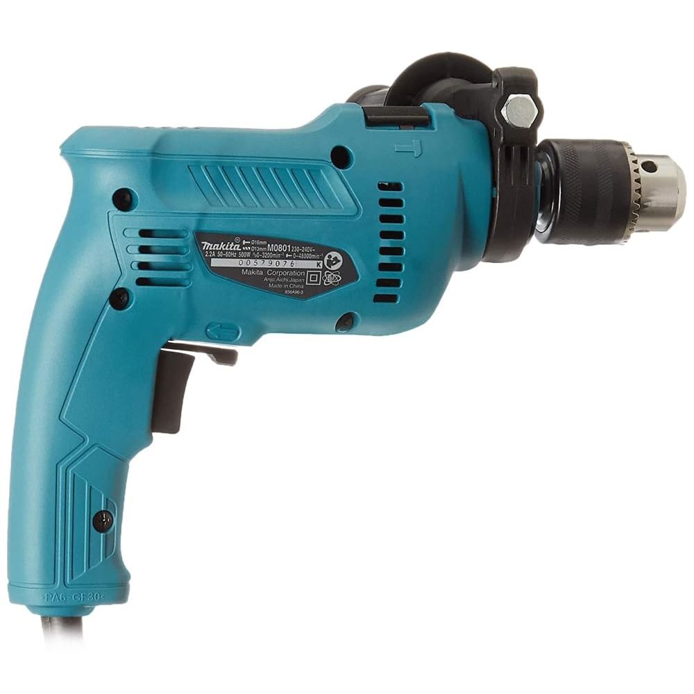 Ударная дрель Makita M0801B, 500 Вт, 3200 об/мин, 48000 уд/мин