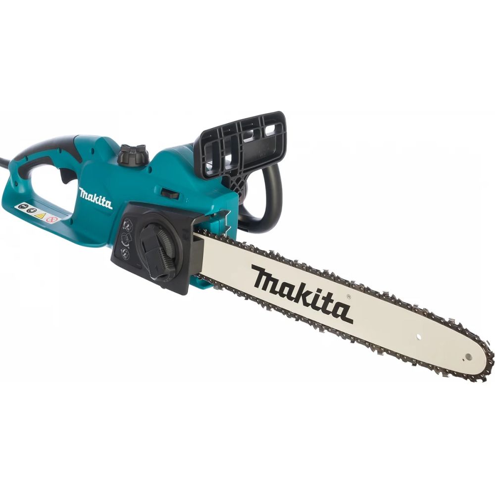 Набор сетевой садовой техники Makita: цепная пила UC4041A + газонокосилка ELM3720