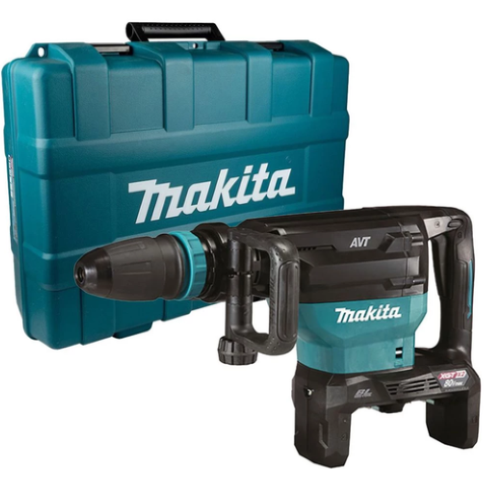 Аккумуляторный отбойный молоток Makita HM002GZ03, 2x40 В, 20.9 Дж, 1900 уд/мин, без АКБ и ЗУ, в кейсе