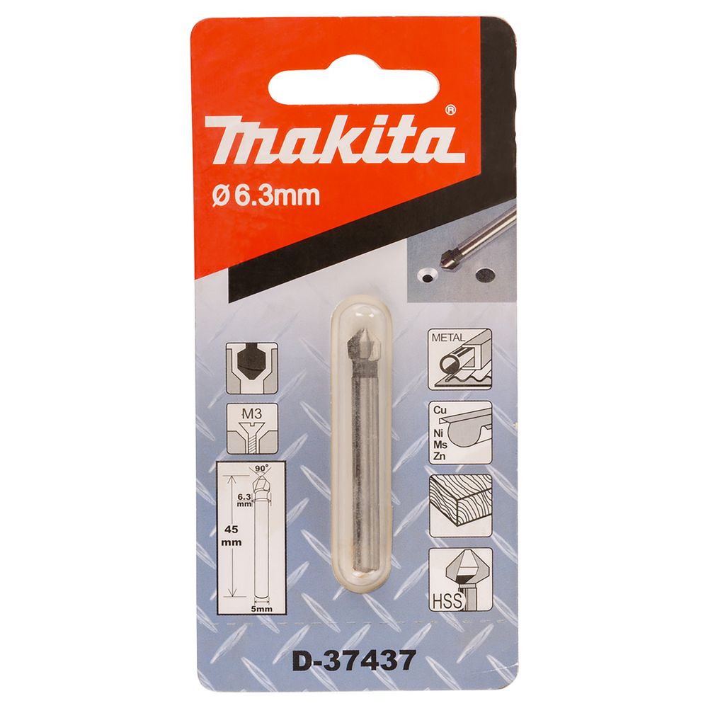 Зенковка Makita, 6,3х45 мм, 5 мм, (D-37437)