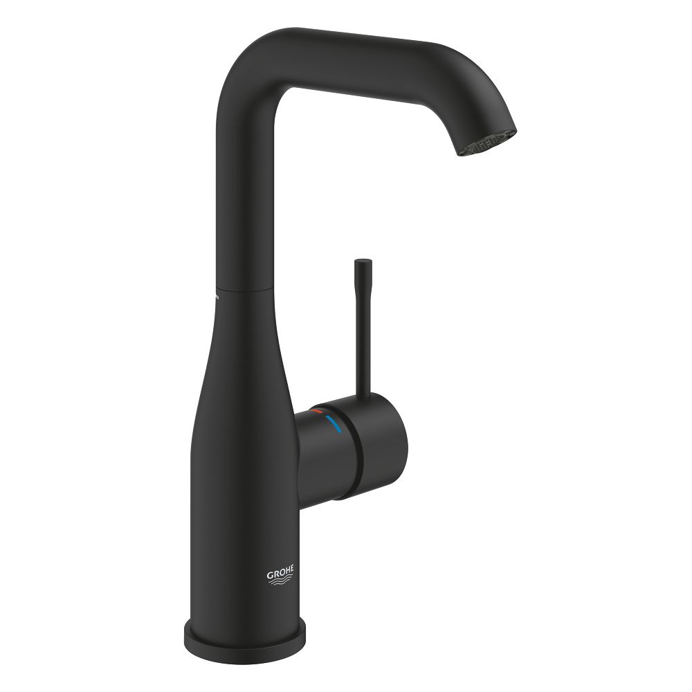 Смеситель для раковины GROHE Essence без донного клапана, L-size, фантомный черный (24177KF1)