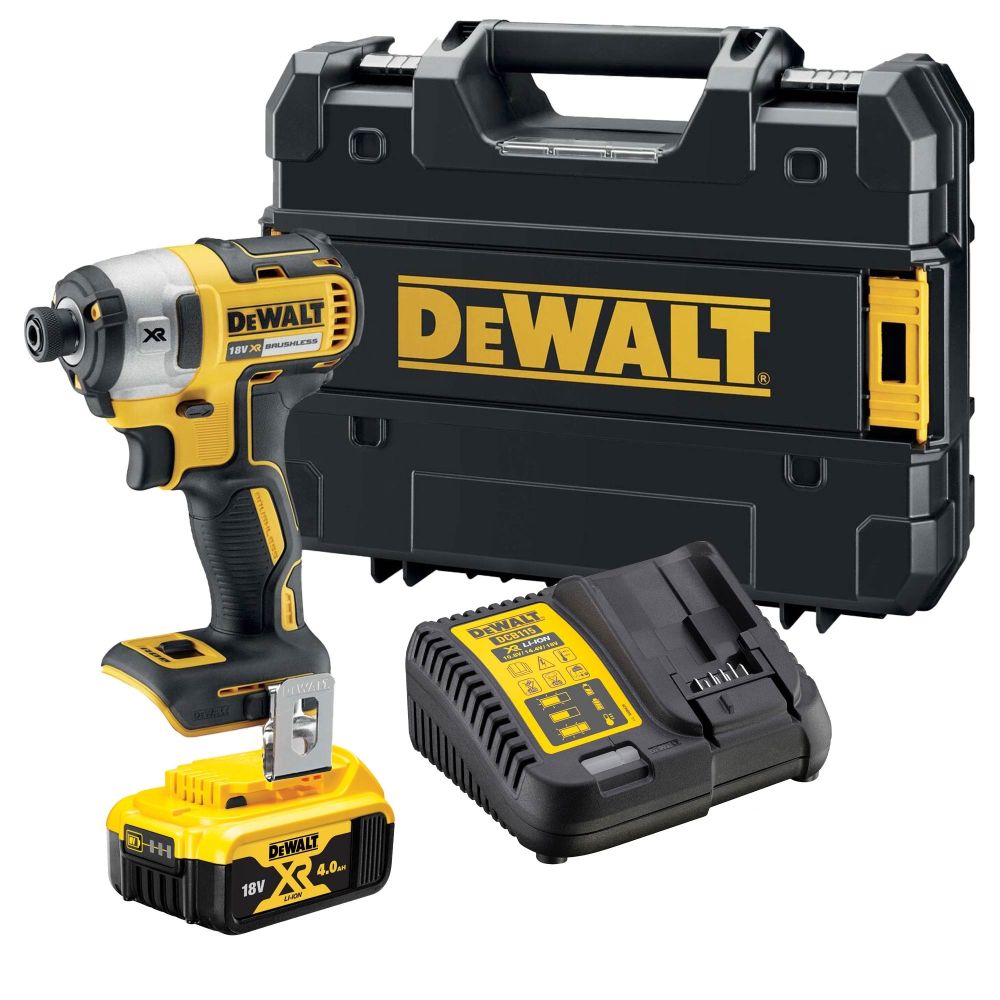 Аккумуляторный шуруповерт DEWALT DCF887M1, 18 В, 205 Нм, 3800 уд/мин, с АКБ 4 Ач и ЗУ, в кейсе