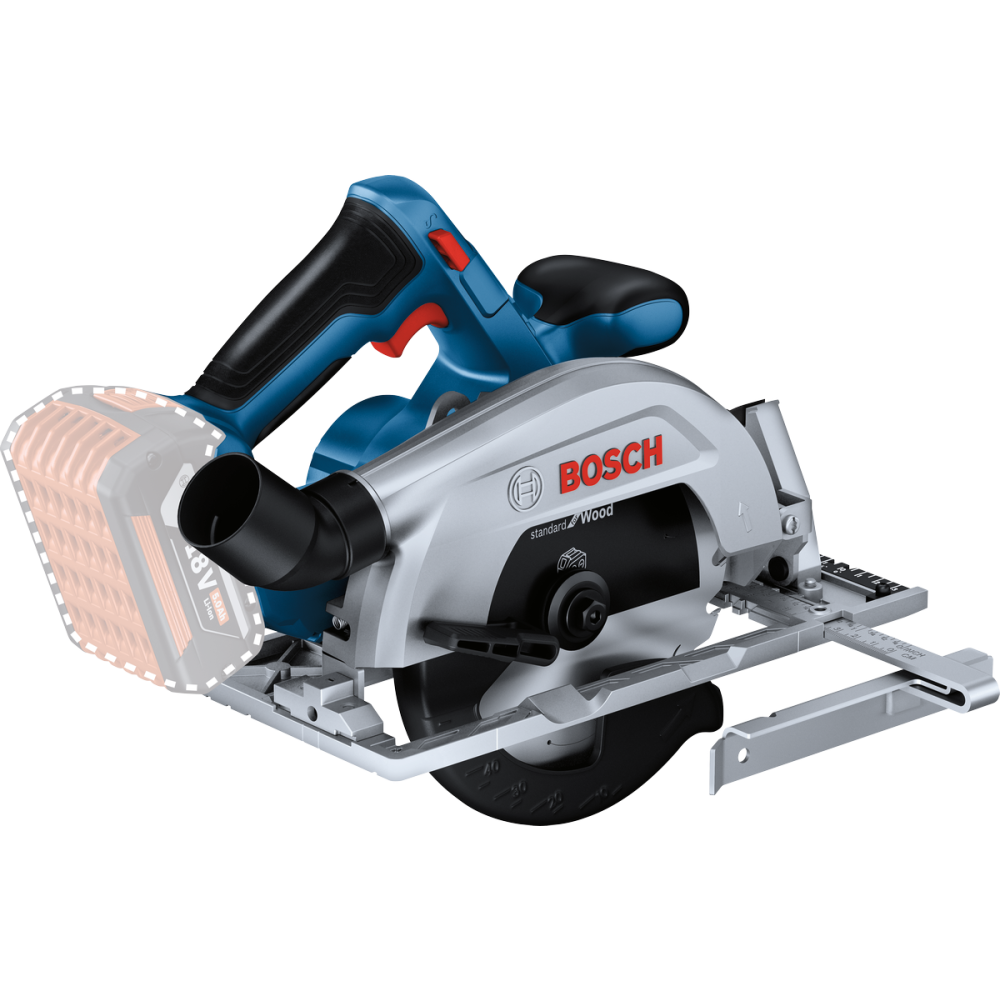 Пила циркулярная Bosch GKS 185-LI, 18 В, 165 мм, 5000 об/мин, с АКБ 5 Ач и ЗУ (0.601.6C1.223)