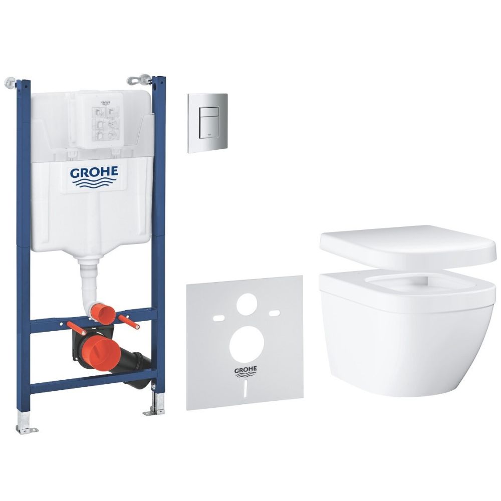 Комплект инсталляции GROHE Solid 5 в 1 с унитазом (39890000)