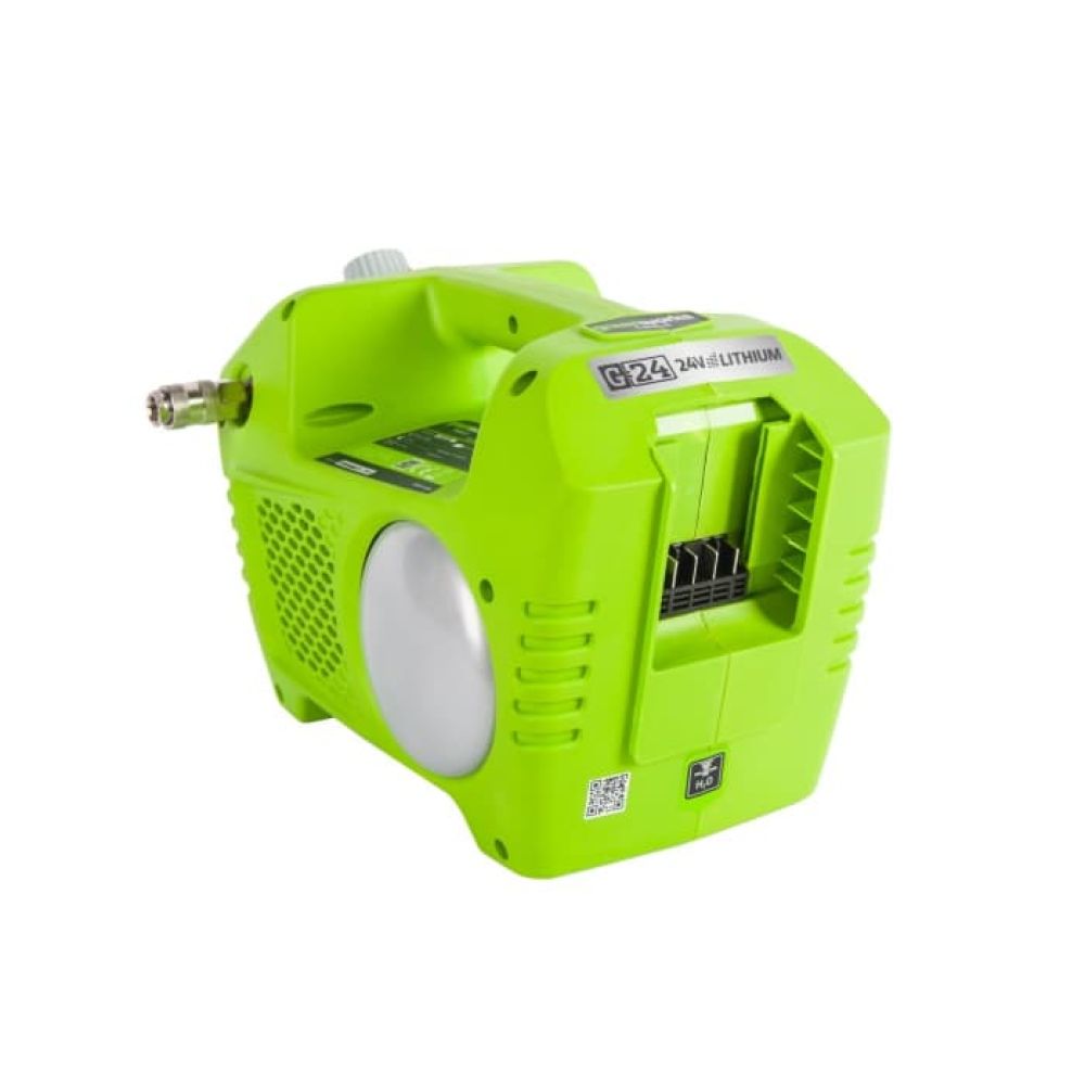 Аккумуляторный компрессор Greenworks, 24 В, 8 бар, без АКБ и ЗУ, 4100302
