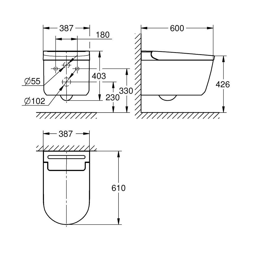 Унитаз-биде GROHE Sensia Pro Smart Toilet, альпин-белый (36508SH0)