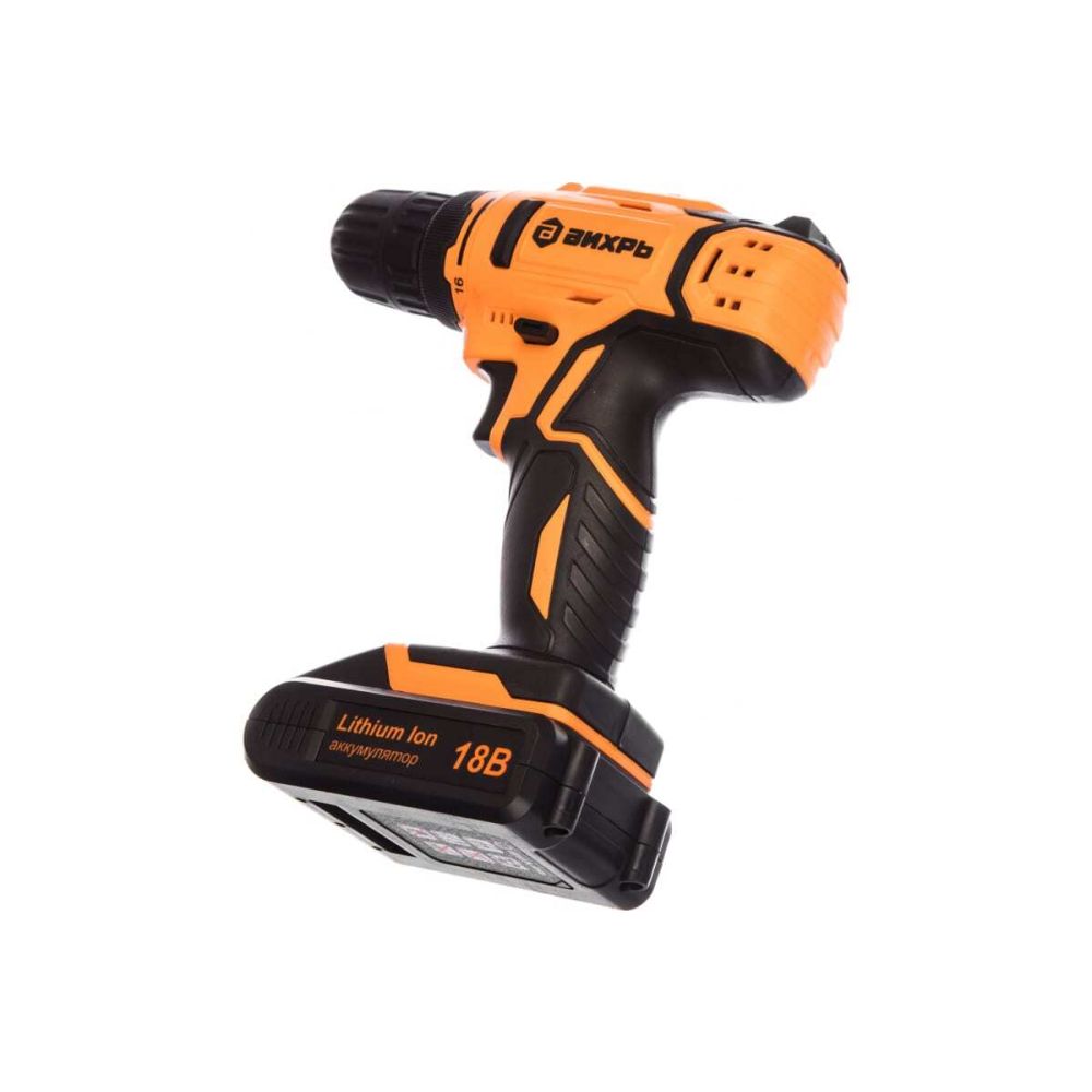 Дрель-шуруповерт Вихрь ДА-18Л-2, 18 В, 45 Нм, 1400 об/мин, с АКБ 2 Ач и ЗУ, 72/14/16