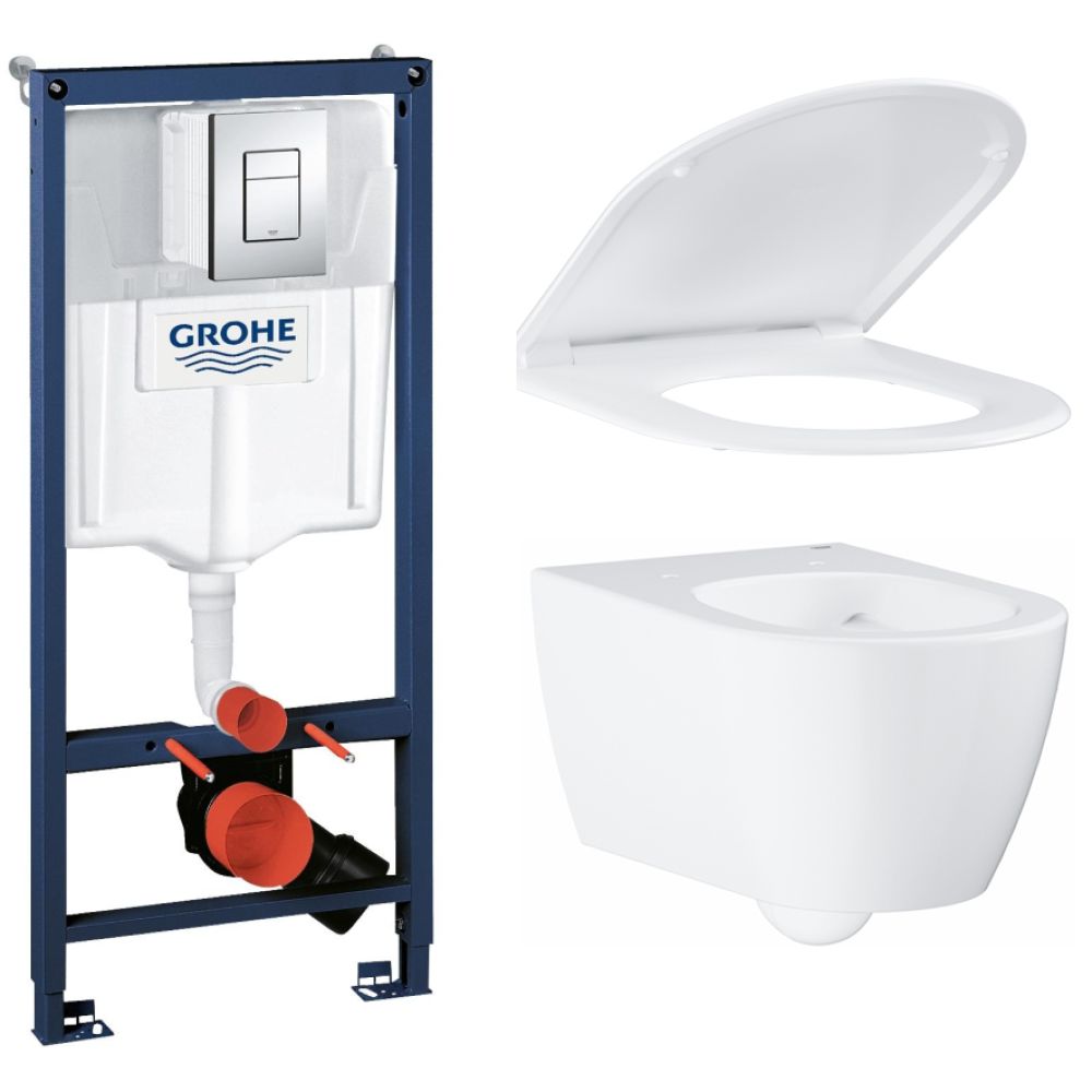 Комплект инсталляции GROHE Rapid SL с унитазом Essence  и сиденьем с микролифтом (NW0127)