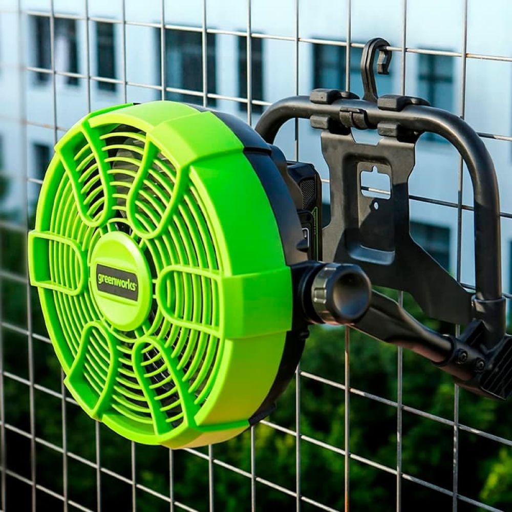 Аккумуляторный вентилятор Greenworks G24FAN, 24 В, c возможностью питания от сети, 254 мм, 14.2 м³/мин, без АКБ и ЗУ, 3503407