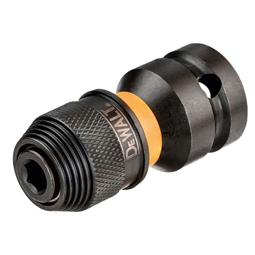 Адаптер для ударного гайковерта внешний квадрат DEWALT DT7508, 1/2 дюйма, – внутренний шестигранник 1/4 дюйма