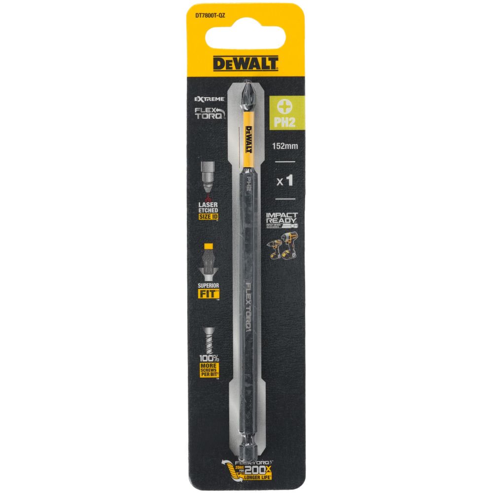 Бита DEWALT DT7800T, PH2, 152 мм (DT7800T-QZ)