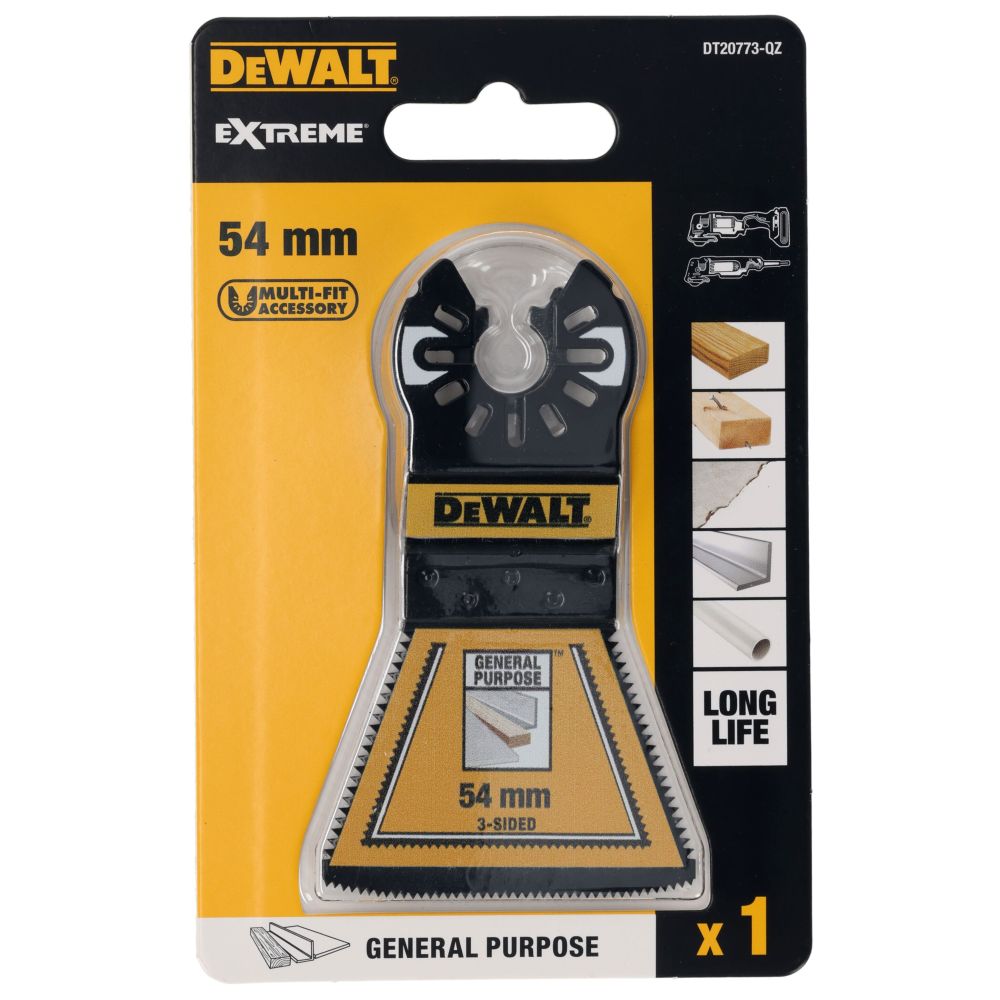 Полотно трехстороннее DEWALT для реноватора, 54 мм, DT20773