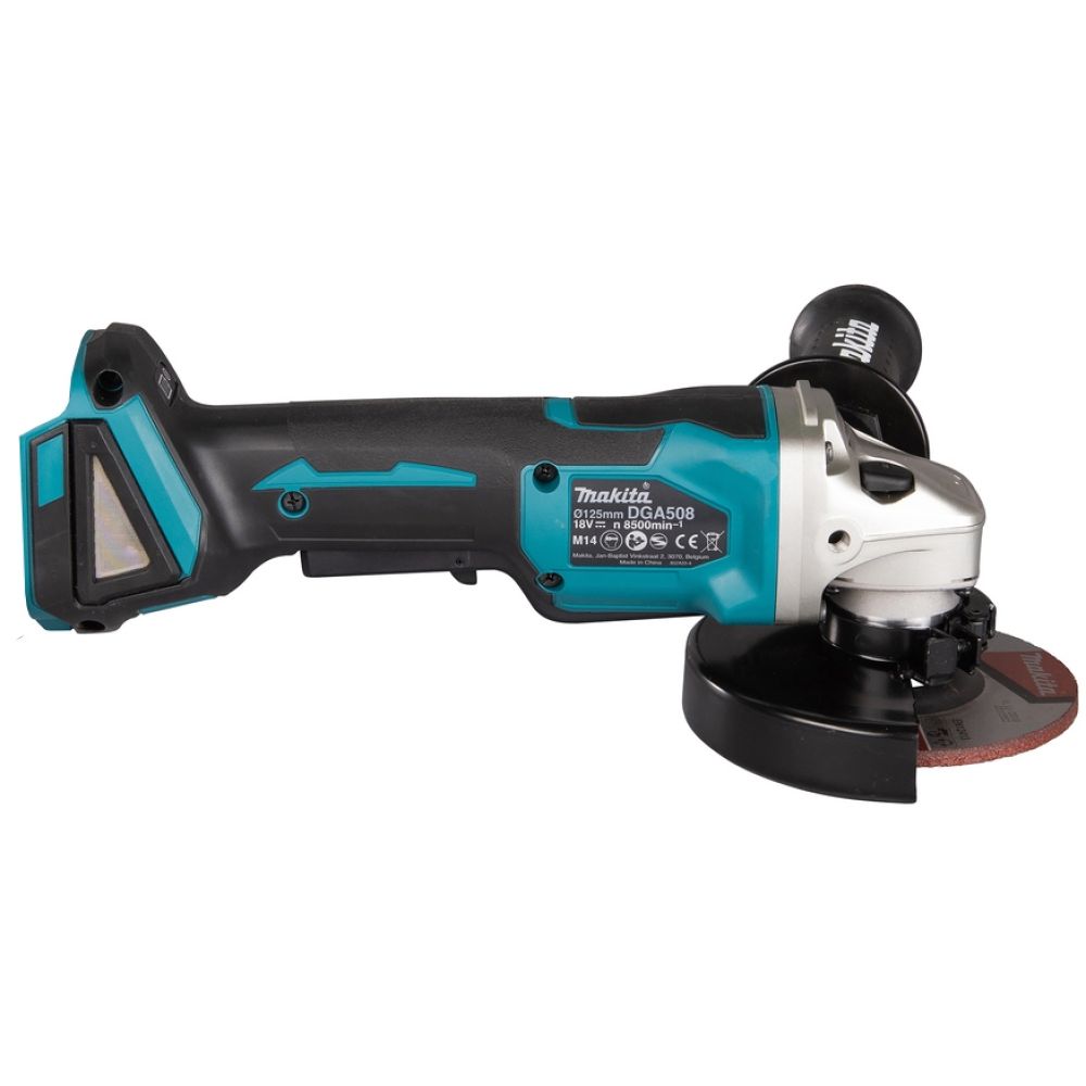 Аккумуляторная угловая шлифмашина Makita DGA508Z, 18 В, 125 мм, 8500 об/мин, без АКБ и ЗУ