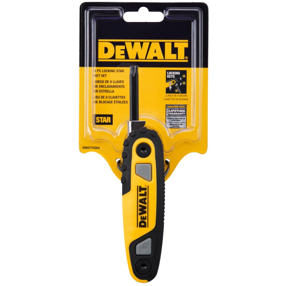 Набор Torx ключей DEWALT DWHT70264, T9-T40, 8 шт.