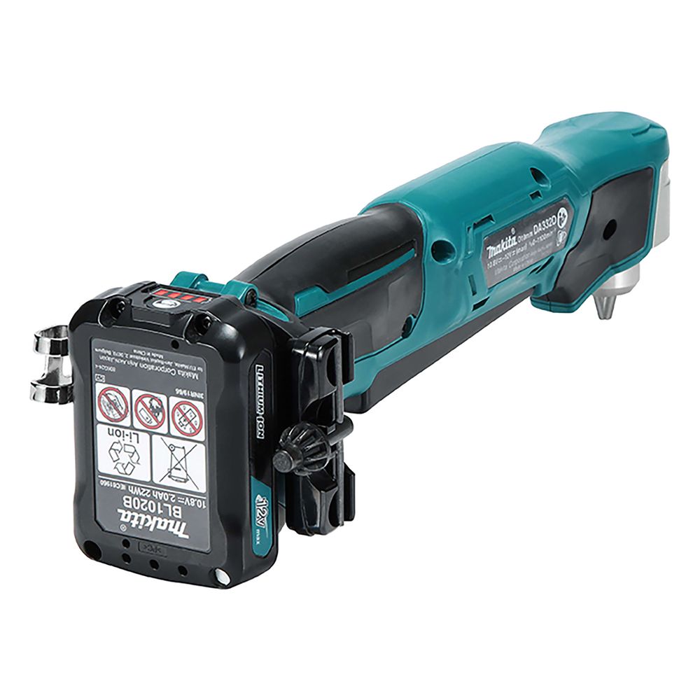 Аккумуляторная угловая дрель Makita, 1100 об/мин, без АКБ и ЗУ, DA332DZ