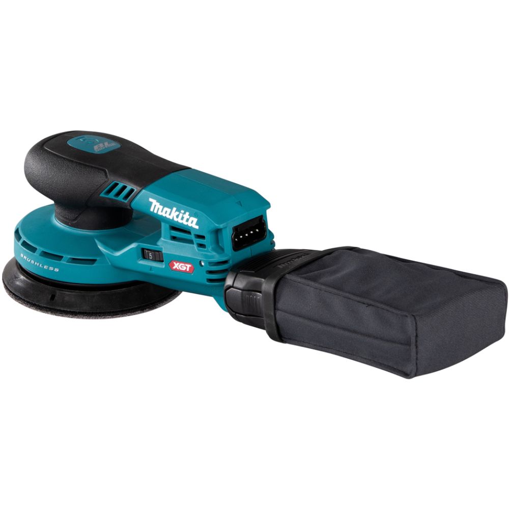 Аккумуляторная эксцентриковая шлифмашина Makita BO001CGZ, 40 В, 125 мм, 10000 кол/мин, с выносной батареей, без АКБ и ЗУ