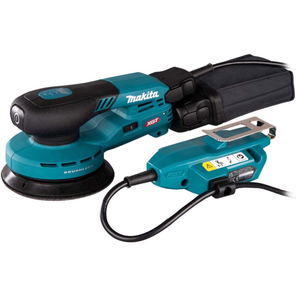 Аккумуляторная эксцентриковая шлифмашина Makita BO001CGZ, 40 В, 125 мм, 10000 кол/мин, с выносной батареей, без АКБ и ЗУ