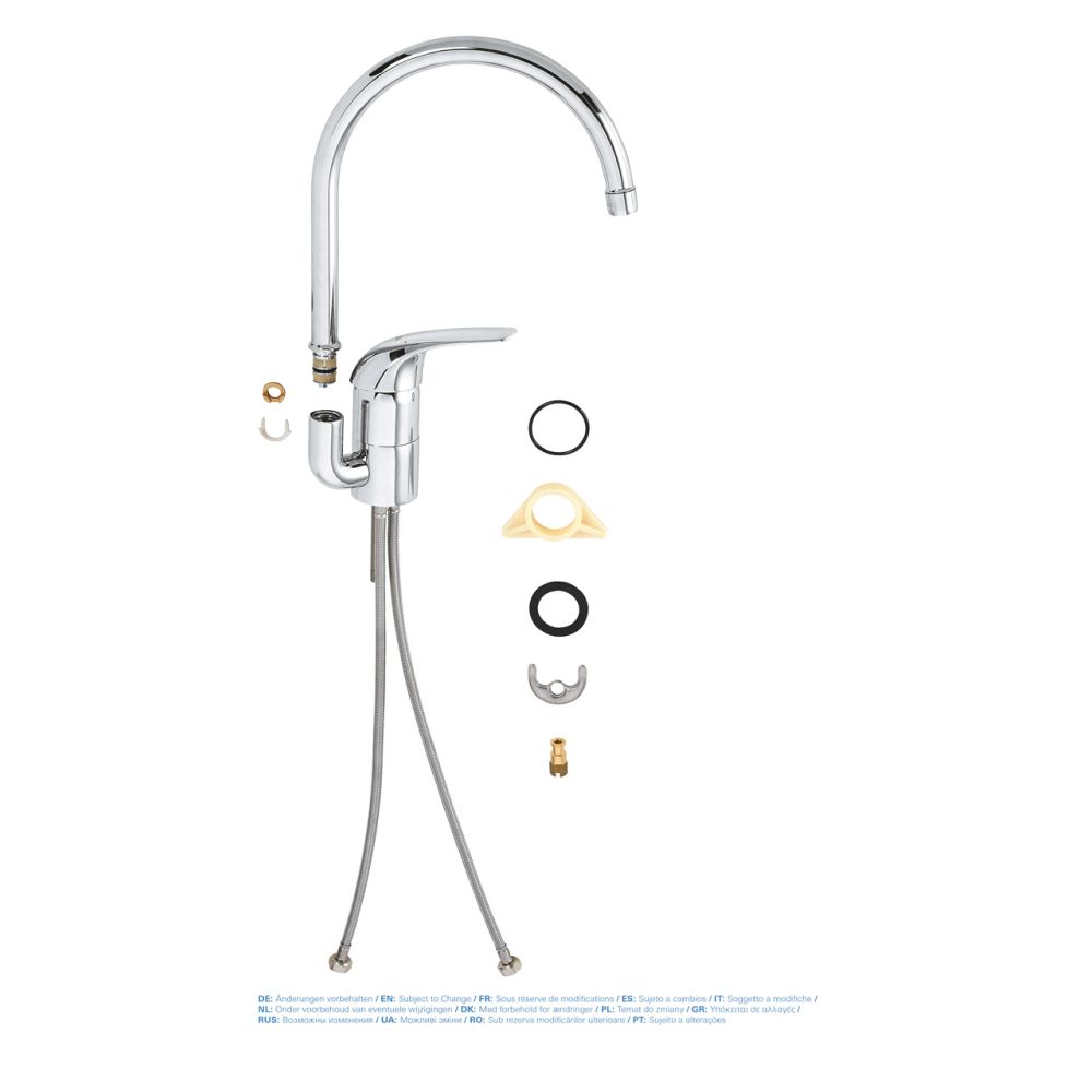 Смеситель для кухни GROHE Euroeco, хром (32752000)
