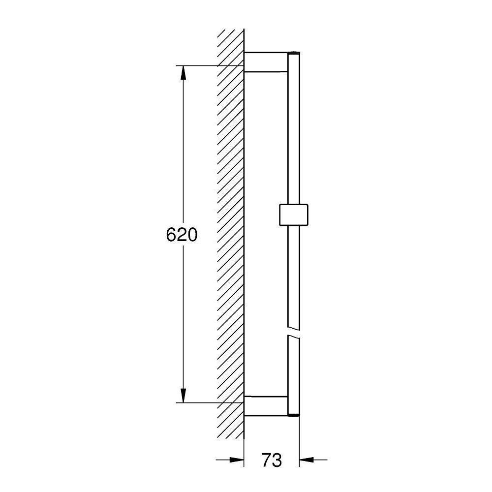 Душевая штанга GROHE Euphoria Cube 600 мм, хром (27892000)