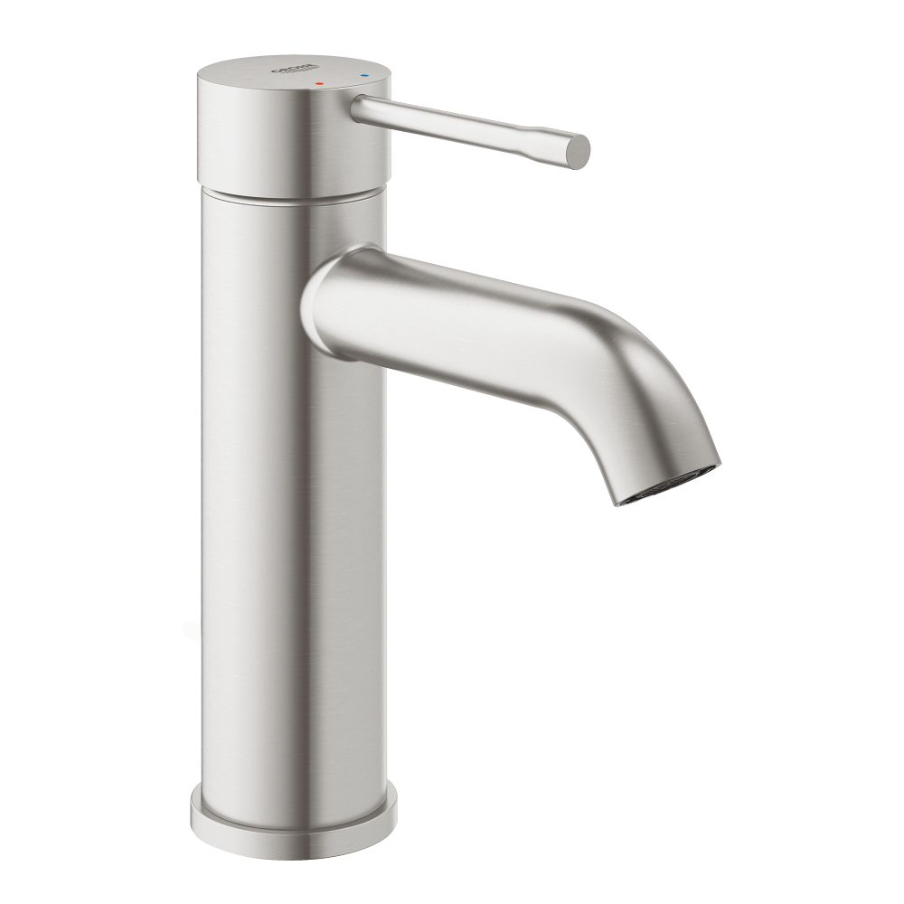 Смеситель для раковины GROHE Essence без донного клапана, S-size, суперсталь (24172DC1)