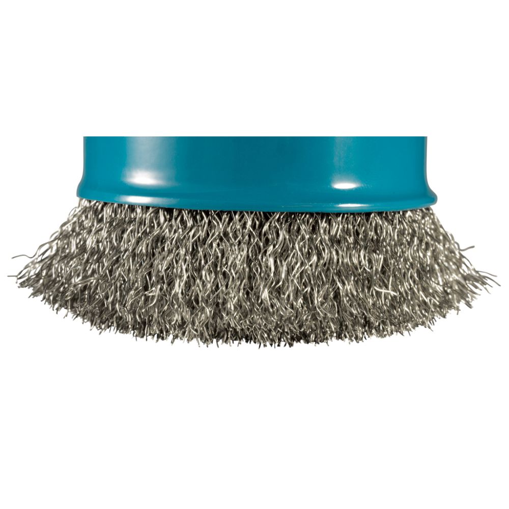 Щетка проволочная чашечная Makita X-lock (d75 мм, толщина проволоки 0, 3 мм, гофрированная, нержавейка), D-73346