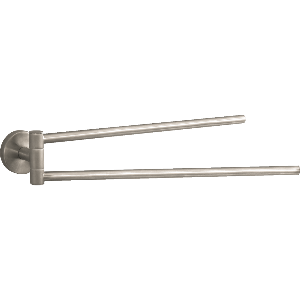 Держатель для полотенец hansgrohe Logis двойной, поворотный 40512820, шлифованный никель