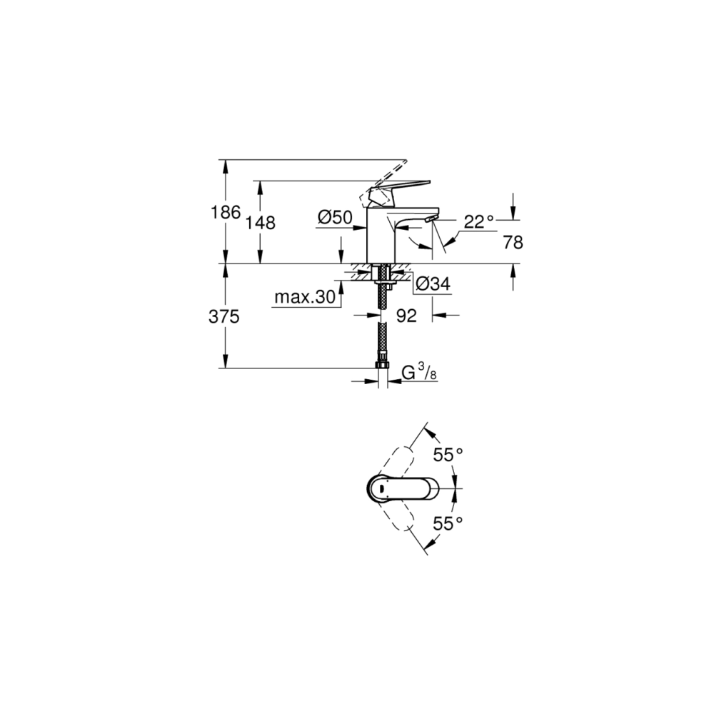 Готовый комплект для ванной комнаты GROHE Eurosmart Cosmopolitan, хром (NB0001-2)
