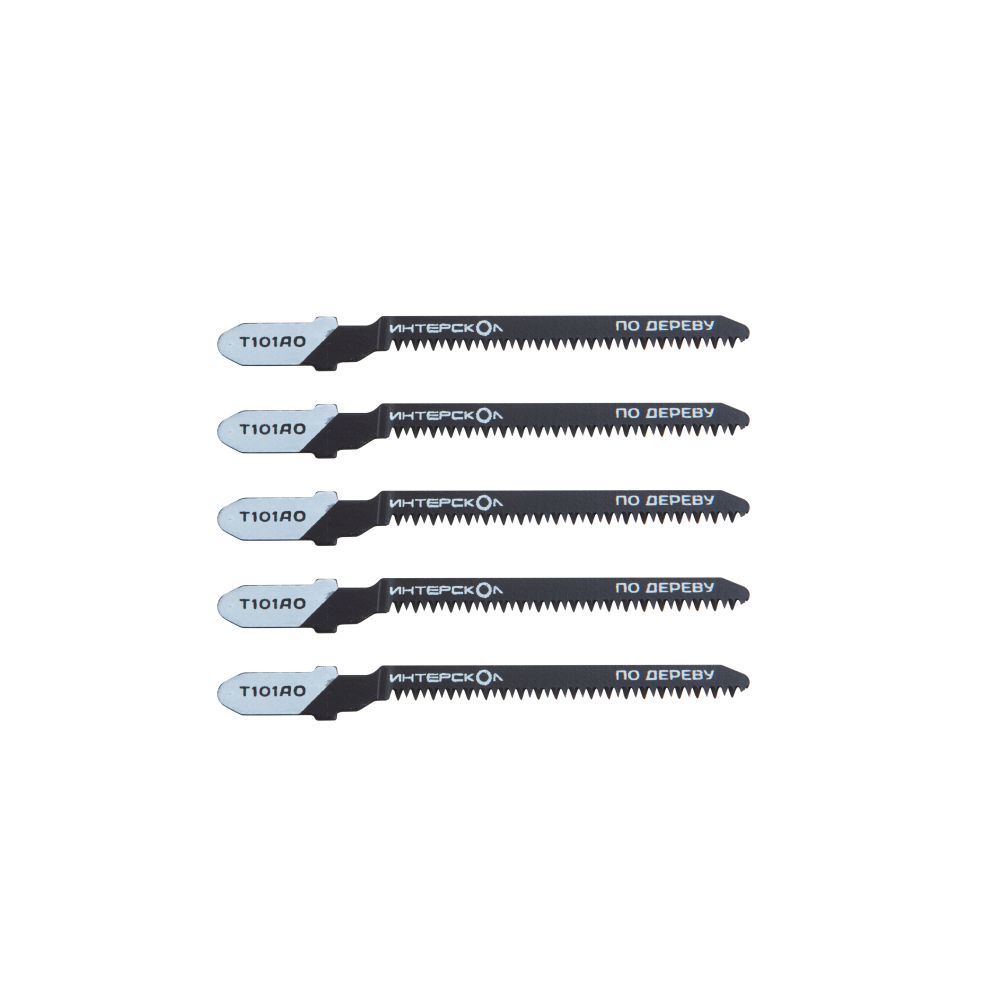 Пилка для лобзика ИНТЕРСКОЛ T-101АО, по дереву, 5 шт. (35150.076)