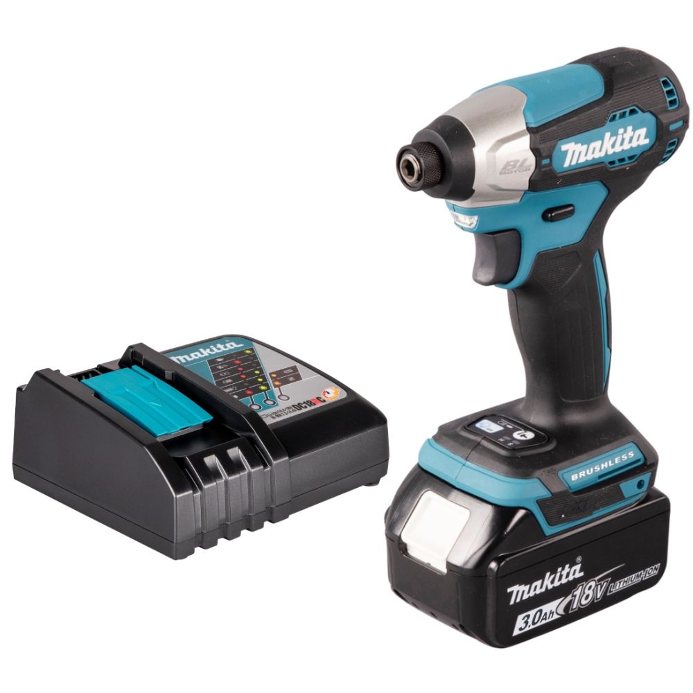 Аккумуляторный шуруповерт Makita DTD157, 18 В, 140 Нм, 4100 уд/мин, с АКБ 3 Ач и ЗУ (DTD157P1Z)