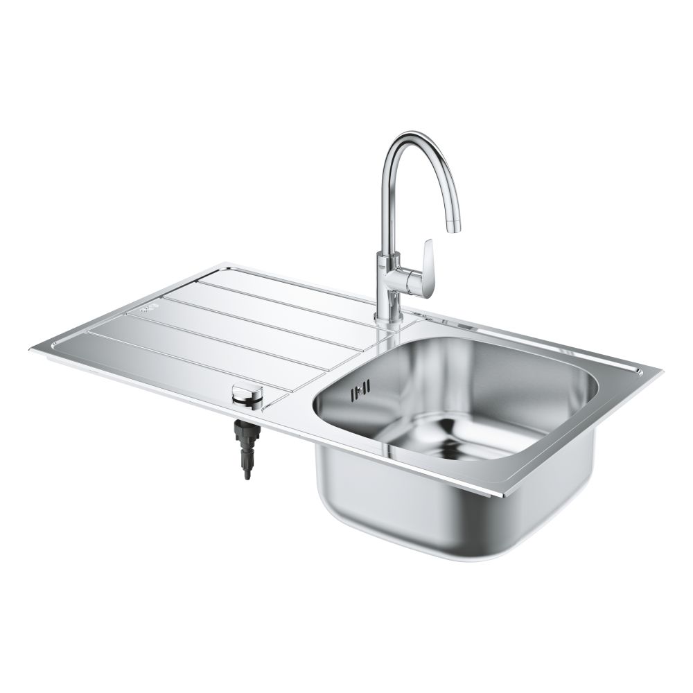 Мойка со смесителем GROHE K200 45-S 86/50 1.0, нержавеющая сталь (31562SD1)