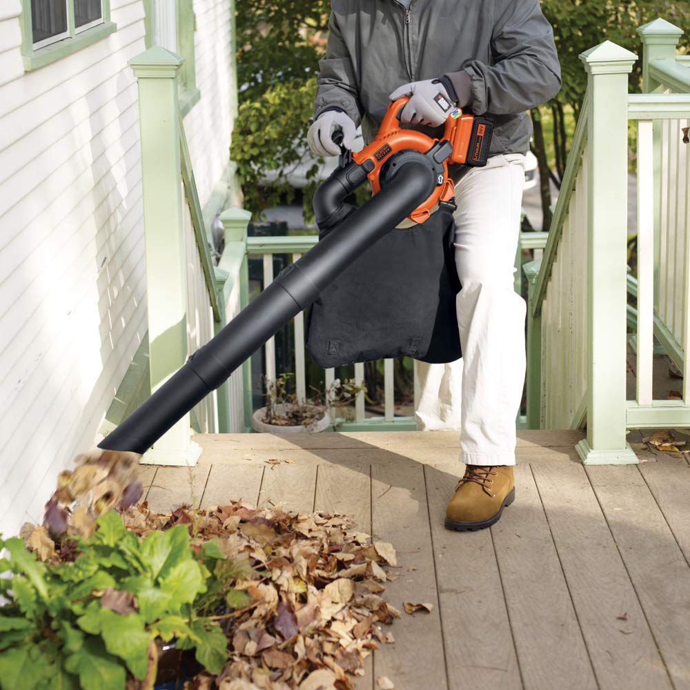 Пылесос/воздуходув садовый аккумуляторный BLACK+DECKER GWC3600L20 с аккумулятором и ЗУ, 36 Вольт