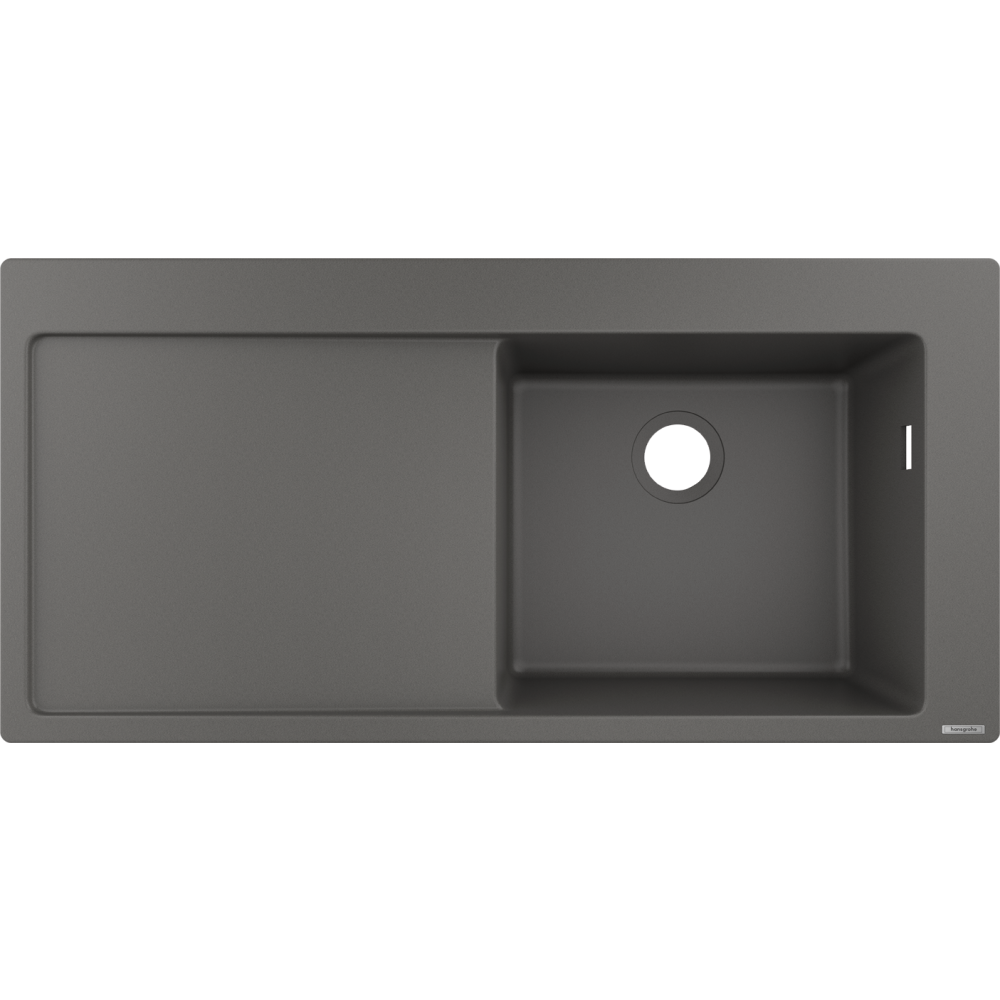 Кухонная мойка hansgrohe S51 S514-F450 врезная с левым крылом 43314290, серый камень