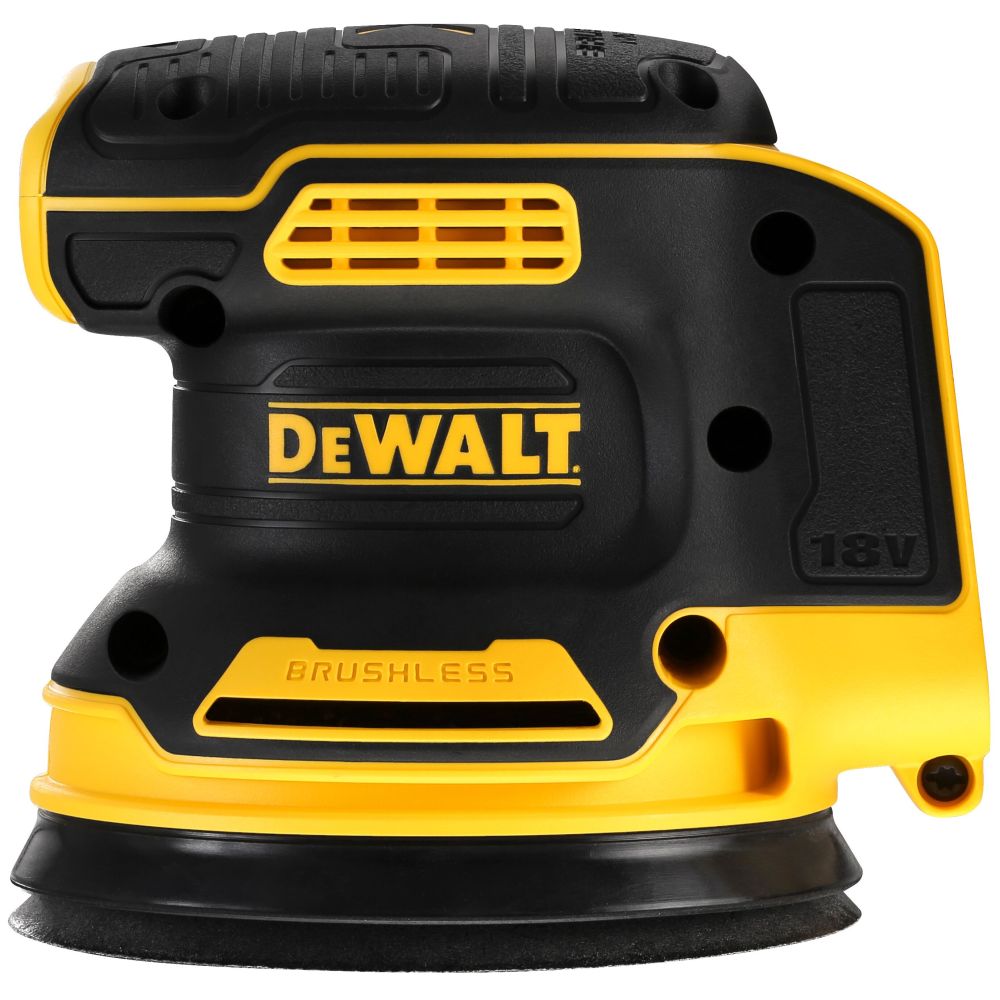 Аккумуляторная эксцентриковая шлифмашина DEWALT DCW210P1, 18 В, 125 мм, 12000 кол/мин, с АКБ 5 Ач и ЗУ