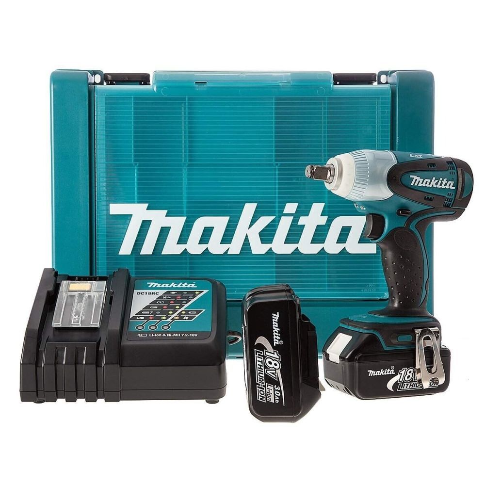 Аккумуляторный ударный гайковерт Makita DTW251RME, 18 В, 230 Нм, 3200 уд/мин, с 2 АКБ 4 Ач и ЗУ, в кейсе