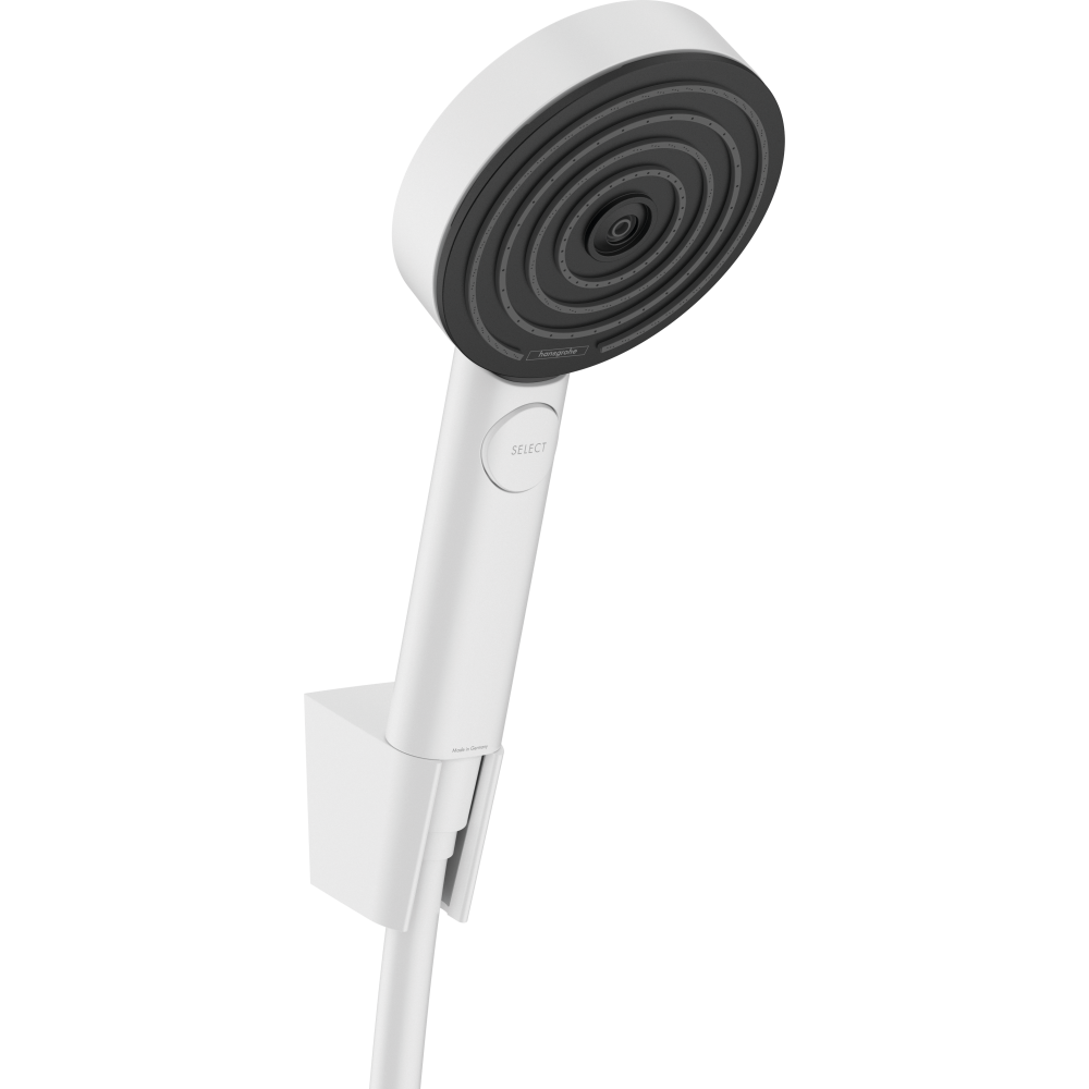 Душевой набор hansgrohe Pulsify Select S 105 3jet Relaxation с держателем и шлангом 160 см 24303700, матовый белый