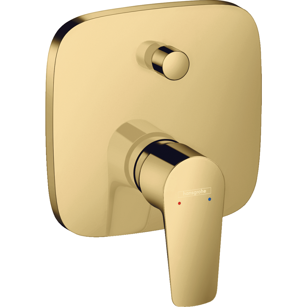 Внешняя часть смесителя для ванны hansgrohe Talis E скрытого монтажа, со встроенной защитной комбинацией 71474990, полированное золото