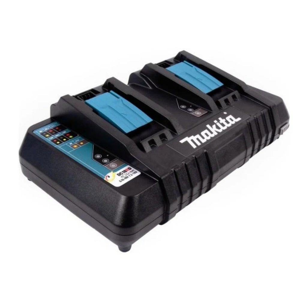 Быстрое зарядное устройство Makita DC18RD, двойное, для Ni-MH/Li-Ion АКБ, 7.2-18 В, 2x9 А, 630876-7