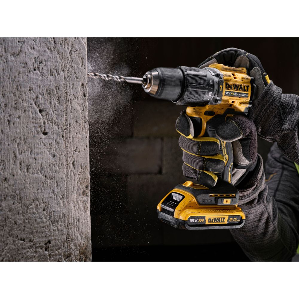 Ударная дрель-шуруповерт DEWALT DCD100YD2T, 18 В, 1650 об/мин, 28050 уд/мин, с 2 АКБ 2 Ач и ЗУ, в кейсе TSTAK (DCD100YD2T-QW)