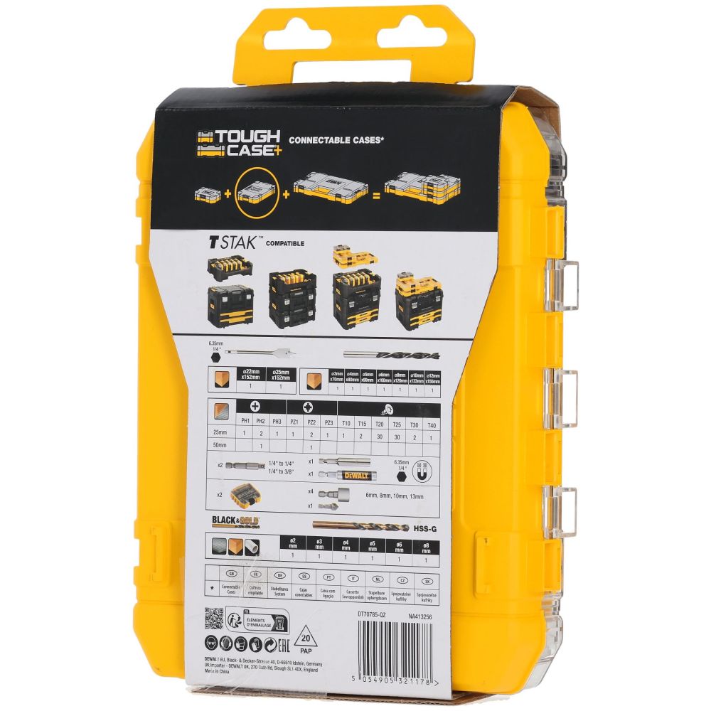 Комплект из 3 наборов оснастки DEWALT DT70785, 3х100 шт., в кейсе (DT70785-QZ-3)