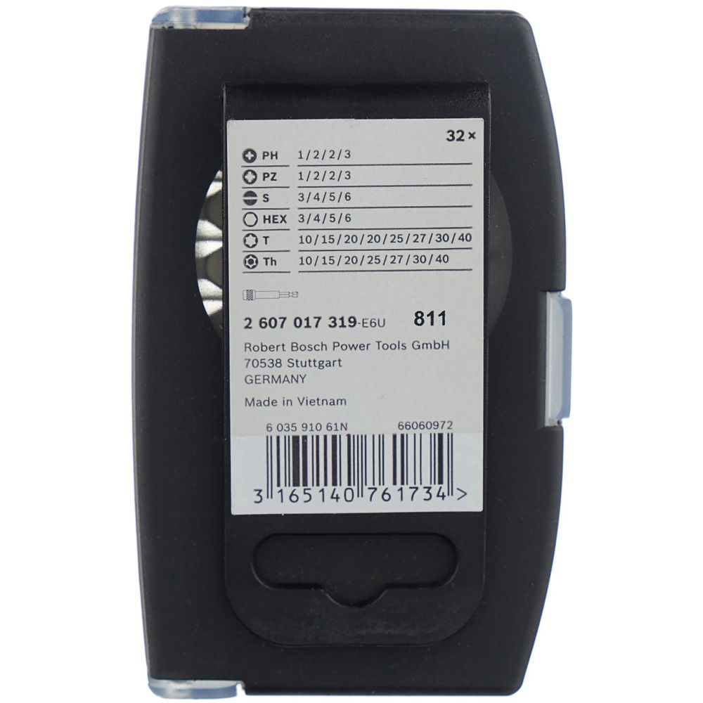 Набор бит Bosch Extra Hard с цветовой кодировкой, 32 шт. (2.607.017.319)