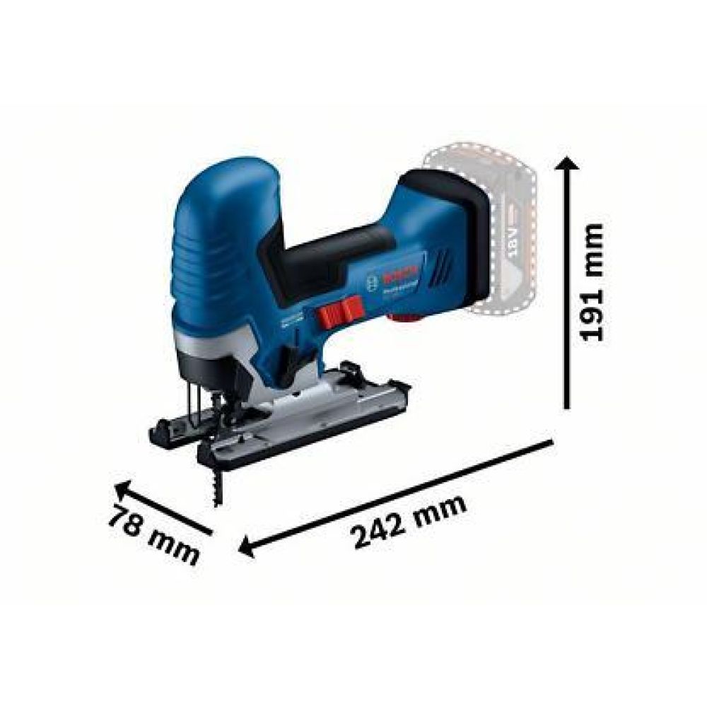 Аккумуляторный лобзик Bosch GST 185-LI, без АКБ и З/У, 06015B2021