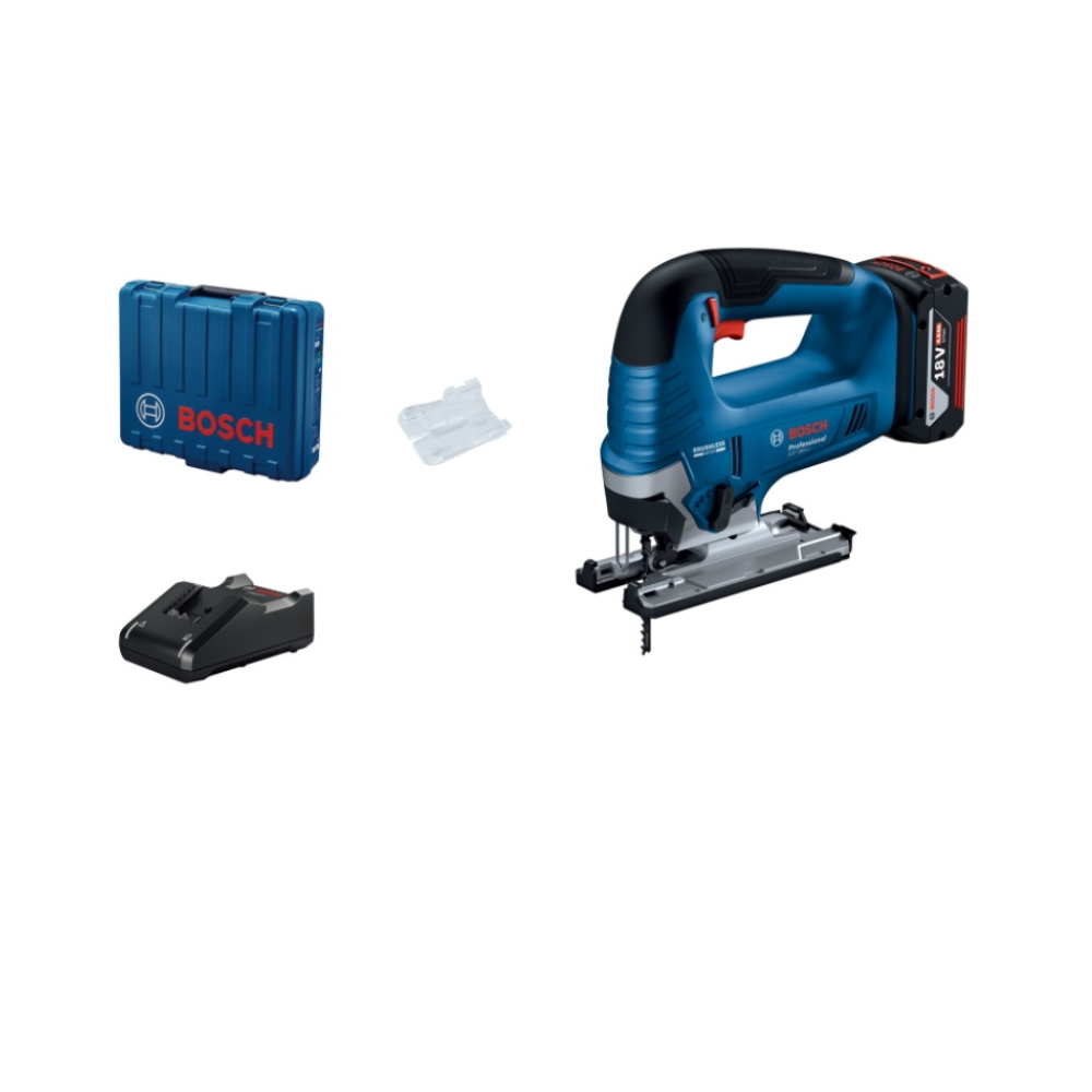 Аккумуляторный лобзик Bosch GST 185-LI, АКБ 1x4.0 Ач, З/У, кейс, 06015B3023