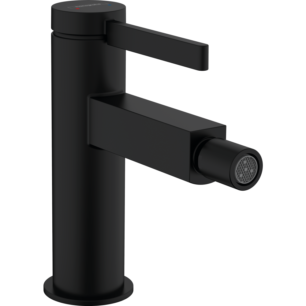 Смеситель для биде hansgrohe Finoris со сливным клапаном Push-Open 76200670, матовый черный