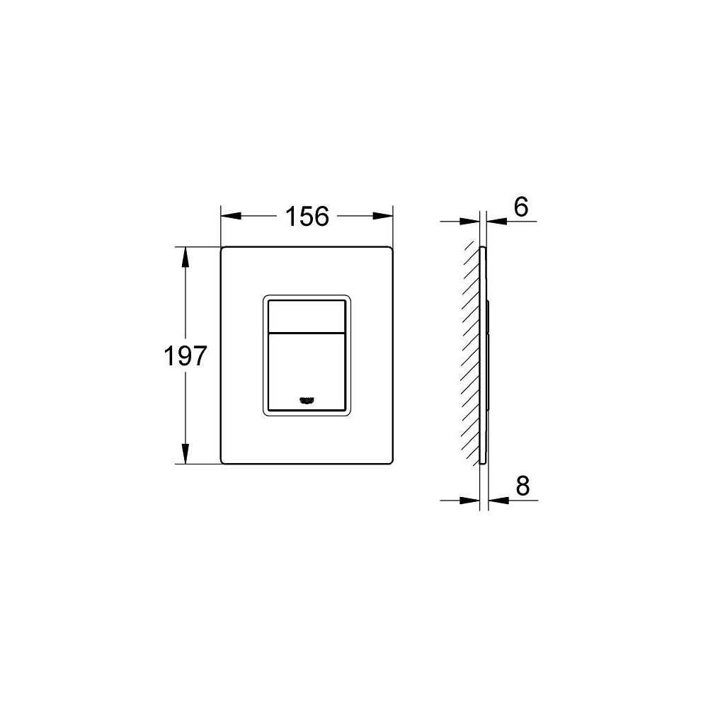 Панель смыва для унитаза GROHE Skate Cosmopolitan Glass, 3 режима, матовый титан (38845BS0)
