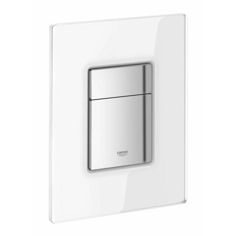 Панель смыва для унитаза GROHE Skate Cosmopolitan Glass, 3 режима, белая луна (38845LS0)