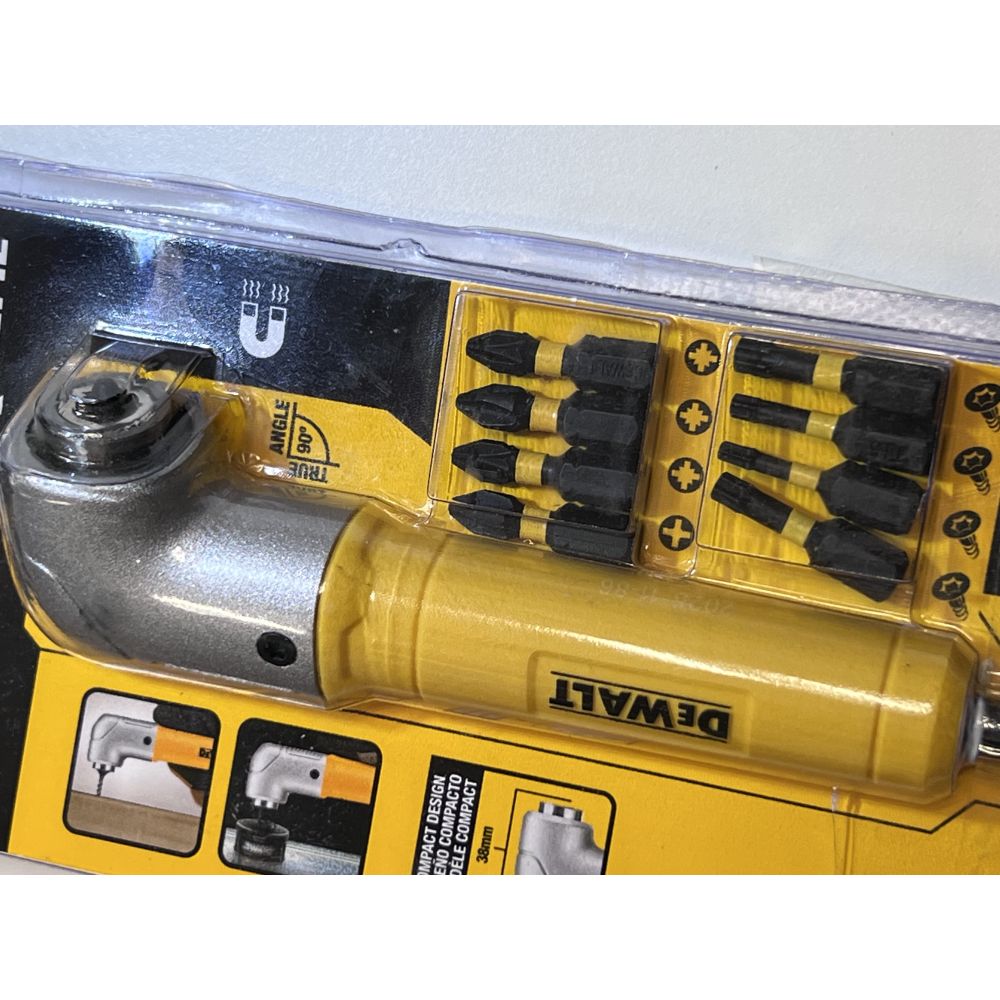 Угловая ударная насадка DEWALT DT71517T, с набором бит, 9 шт., уцененный товар